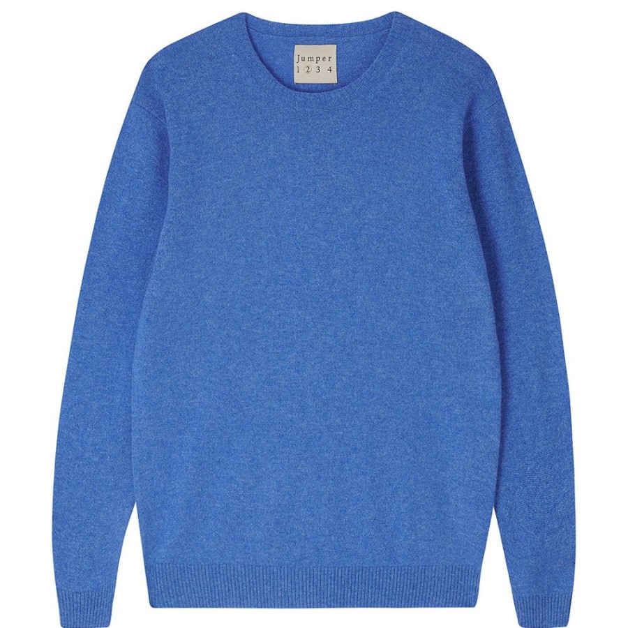 Women Jumper 1234 | Oversize Cashmere Crew In Periwinkle