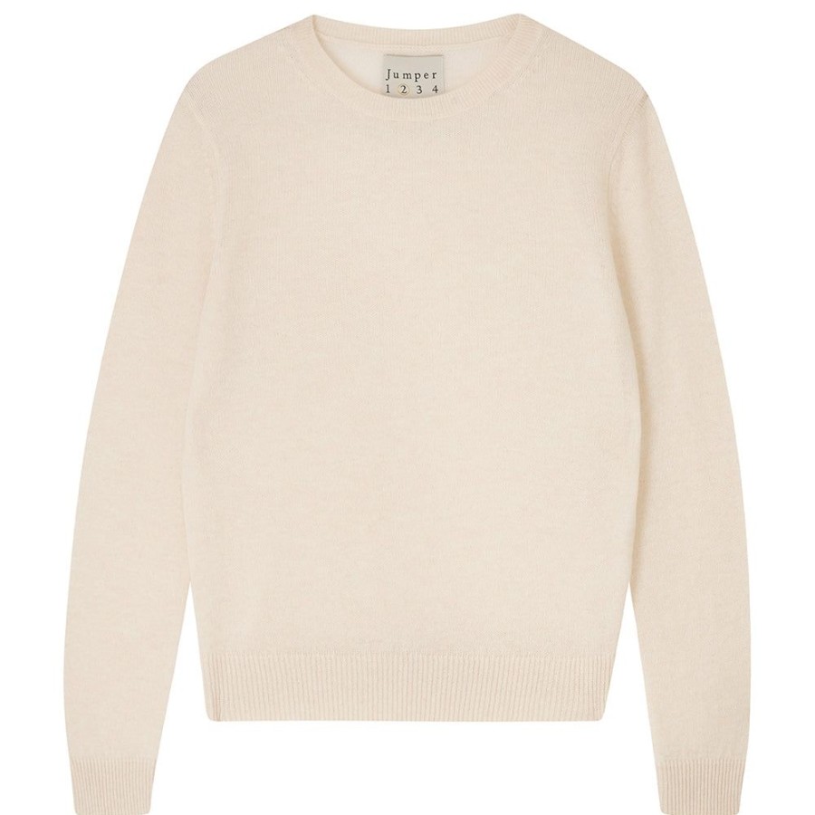 Women Jumper 1234 | Cashmere Crew In Oatmeal