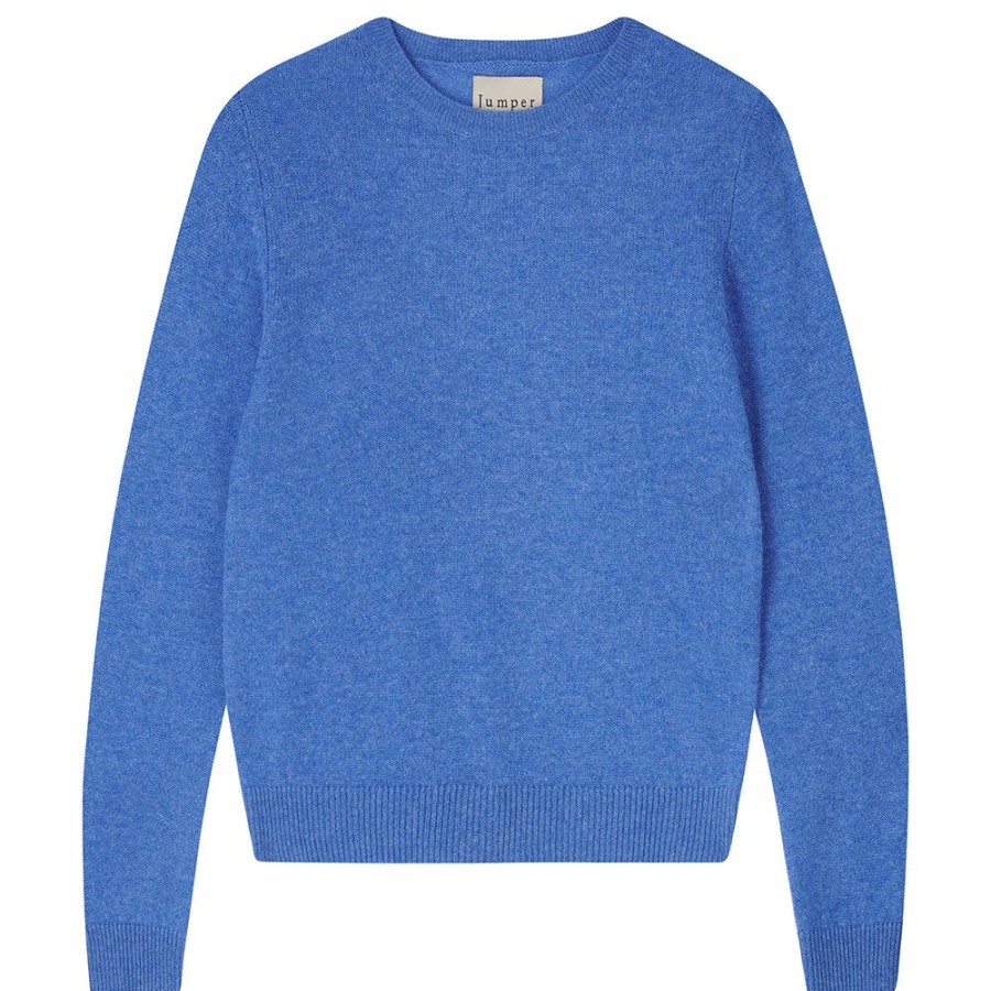 Women Jumper 1234 | Cashmere Crew In Periwinkle