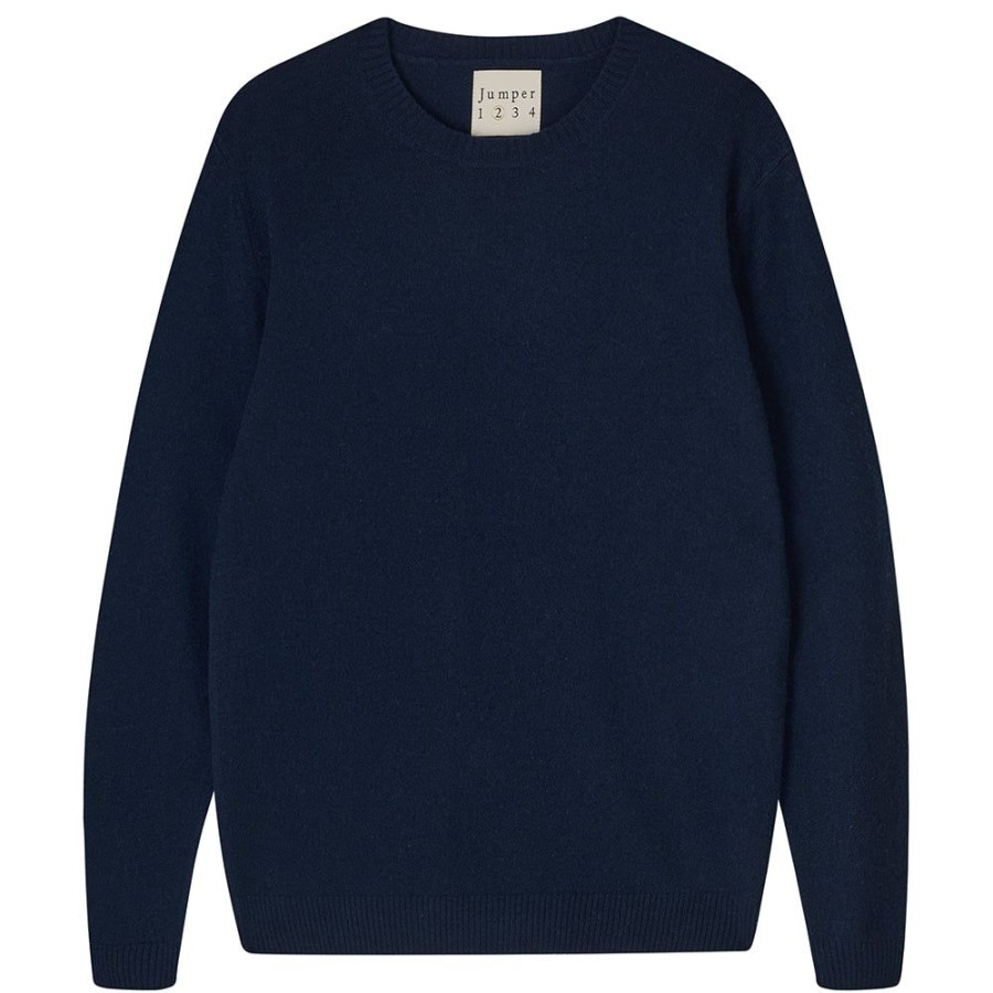 Women Jumper 1234 | Oversize Cashmere Crew In Navy