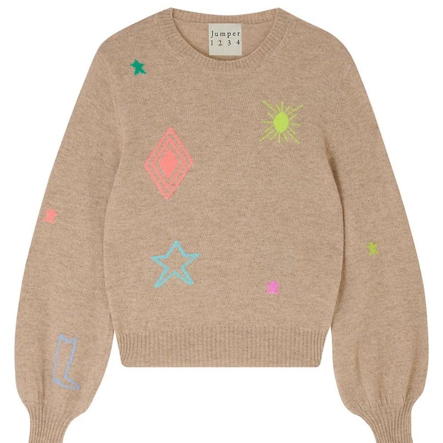 Women Jumper 1234 | Cashmere Cowboy Icon Crew In Organic Light Brown